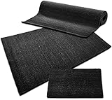KARAT Tapis d'entrée Coconut - Découpé sur Mesure - Bien sûr et Robuste - pour Le revêtement de Sol (17 mm | 100 x 100 cm, Noir)