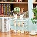 Barydat Acrylic Display Case with Lock Key Countertop Display Case Clear Showcase Display Cabinet Multi Functional Safe Storage Box for Retail Store (Fixed 3 Tier,11.8 x 5.9 x 15.7 Inch)