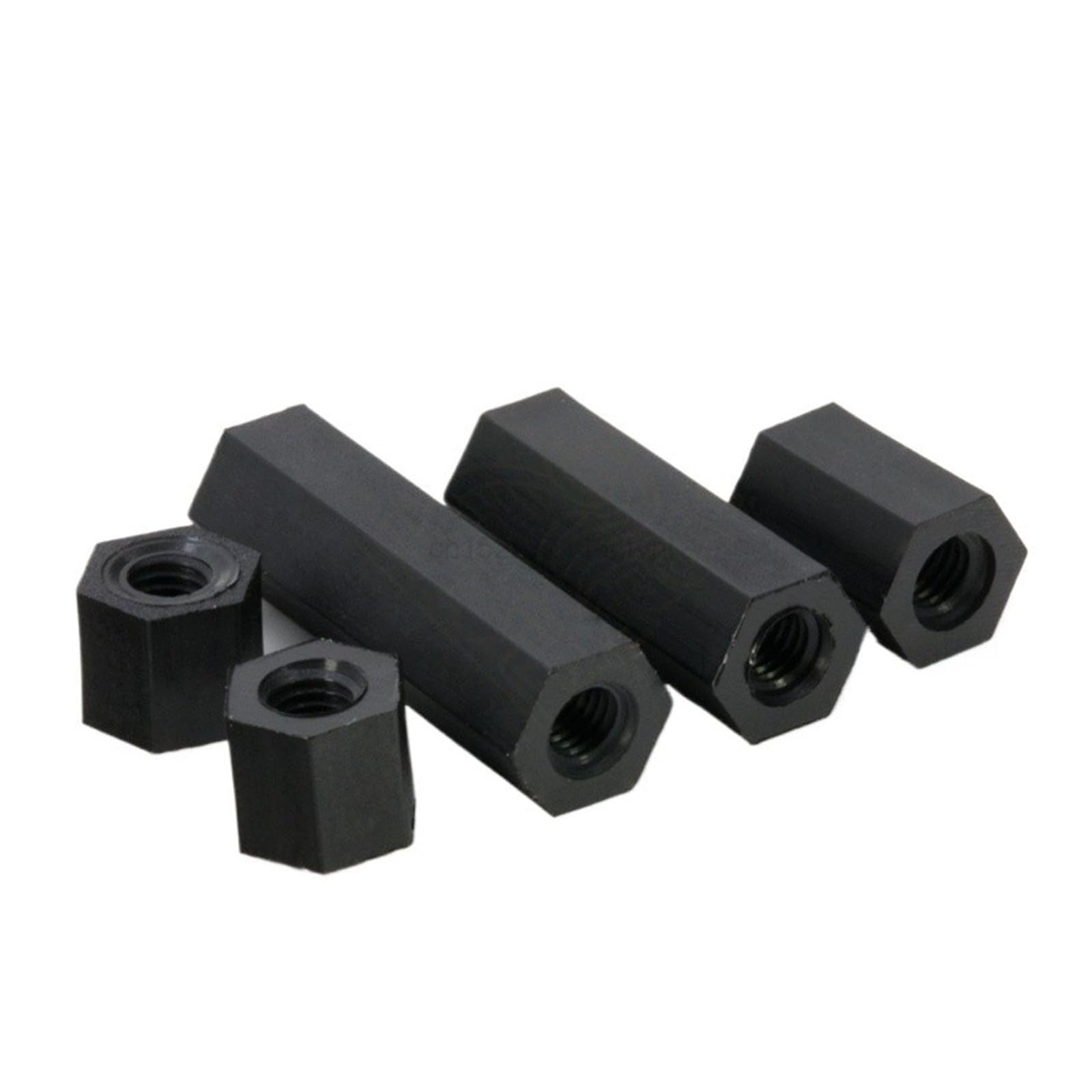 20/50PCS M2.5 M3 M4 PCB Spacer Nylon Black Hex Female Standoff