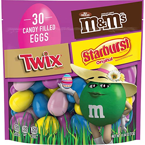 Mars MM'S TWIX STARBURST Chocolate CandyFilled Easter Eggs Bag 14 oz, Mixed, 1 Count