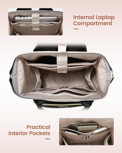 Image of LOVEVOOK Laptop Backpack Women Quilted Teacher Nurse Work Backpack Purse