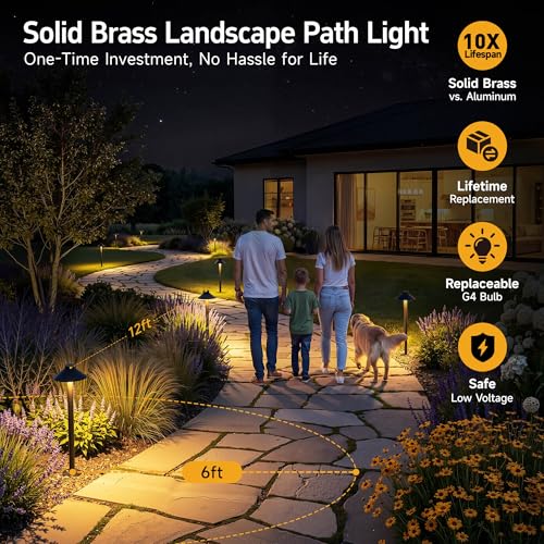 Solar Pathway Lights Outdoor 12-Pack