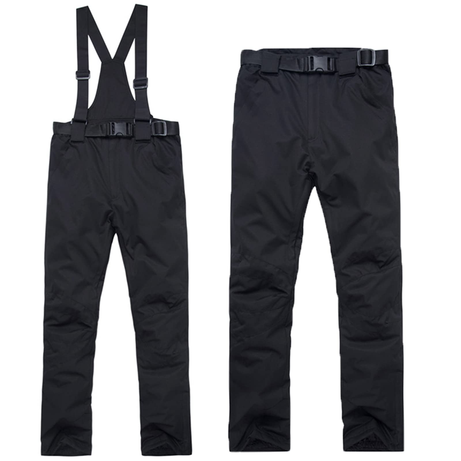 Skianzug für Damen, Winterjacke und Skihose, bunt, Snowboard, Jacke und Hose mit Trägern, wasserdicht, mit Kapuze, Schneeanzug