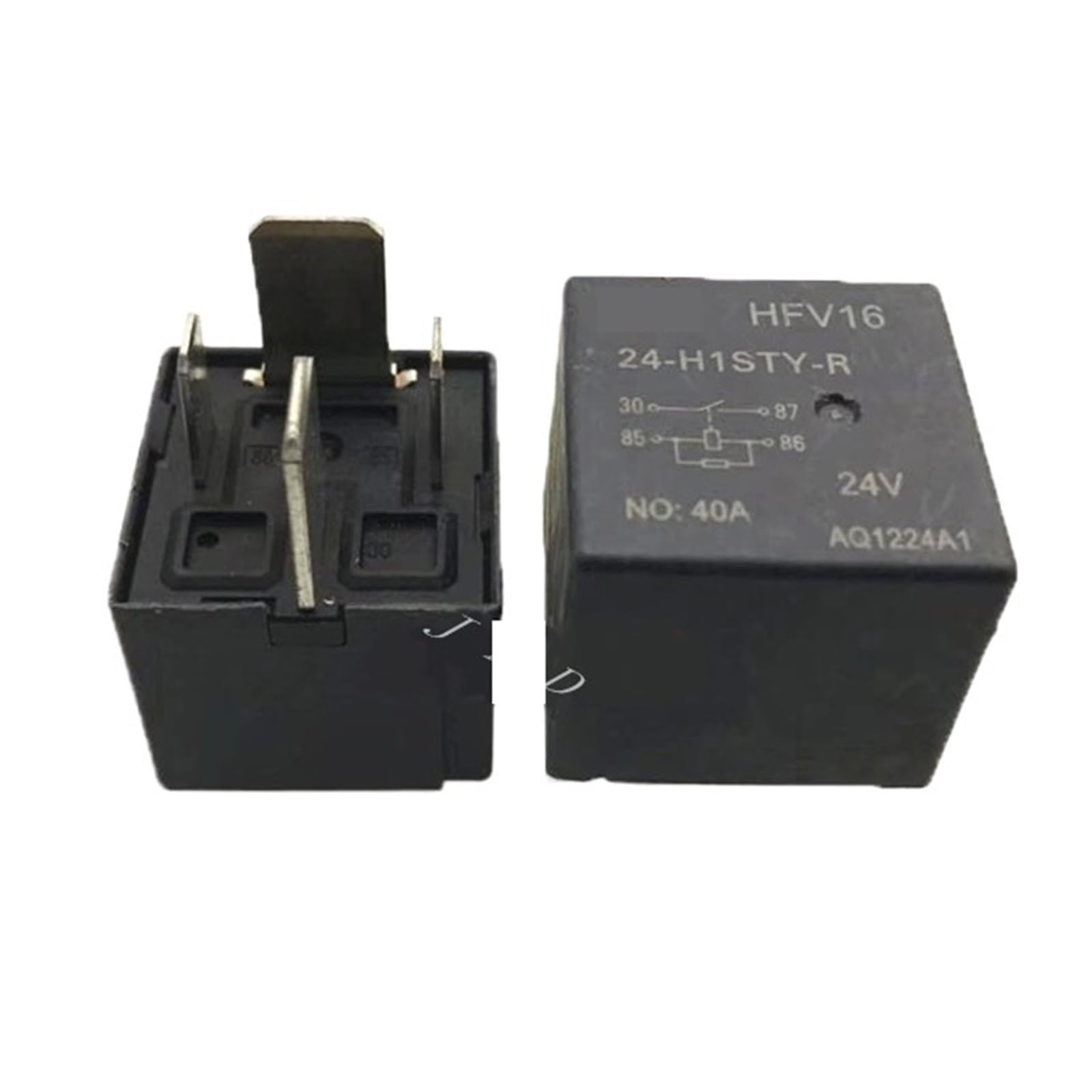 Relais 24V HFV1624H1STYR DC24V 40A à 4 broches pour circuits électriques automobiles