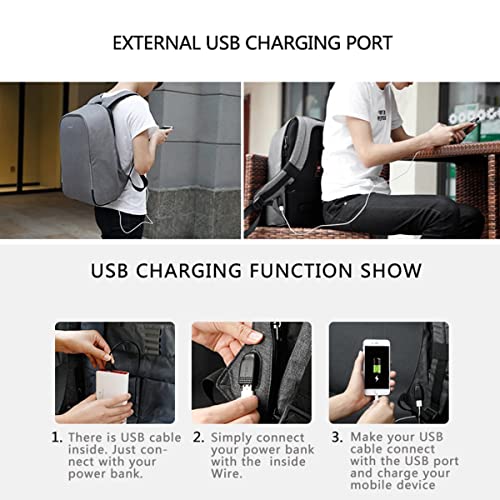 Kopack Laptop Backpack,17 Inch Guard Against Theft Laptop Backpack Waterproof Travel Backpack Rain Cover/Usb Business Scan Smart #TOP3