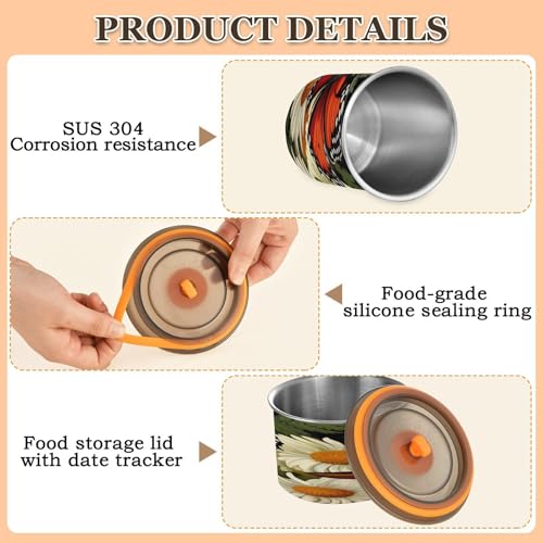 Envase de café ATTX de acero inoxidable 900ml con tapa hermética miniatura 4