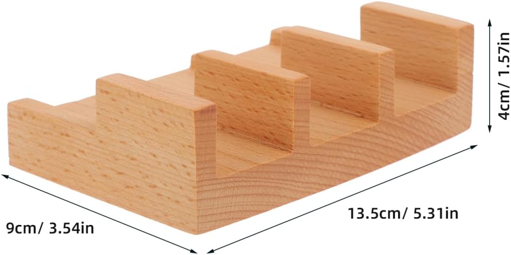 Housoutil Wooden Sushi Roll Holder Japanese Style 3-Compartment Sushi Hand Roll Rack Reusable Serving Rack for Dish Sashimi Plate Family Parties Restaurants Catering