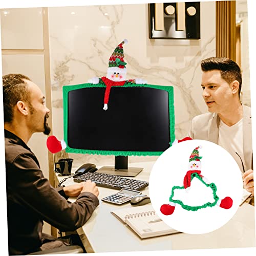 Protector de pantalla de televisión navideño y vitrina de computadora 3 piezas 4