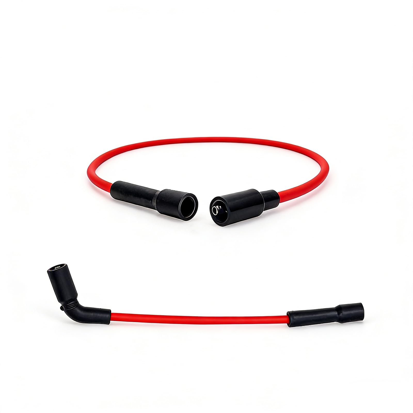 Red 8mm Spark Plug Wire Set Compatible with Harley-Davidson Sportster XL 883 1200 2007 2008 2009 2010 2011 2012 2013 2014 2015 2016 2017