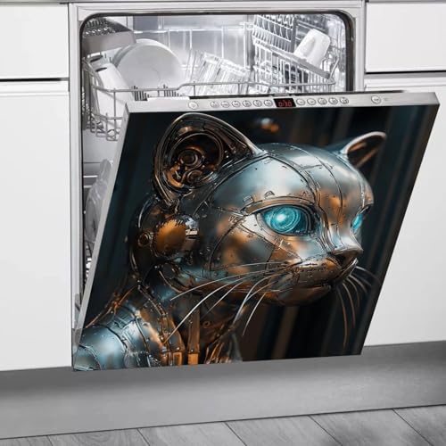 Imanes Adhesivos Cobre Plata Animal Cubierta Magnética para Lavavajillas Iman Adhesivo electrodomésticos Calcomanía Magnética para Lavadora Decoración Imanes Nevera 58.5x65 cm /2pcs