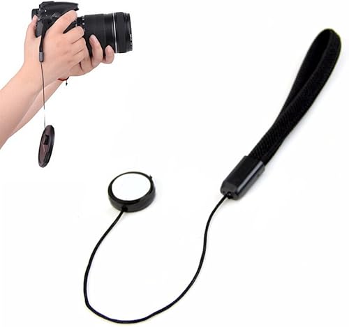 Miniatura 4 de VizGiz Paquete de 5 tapones para lentes SLR SLR para lente de cámara SLR, cubierta para cinturón, cable anti-pérdida, correa de cuerda universal