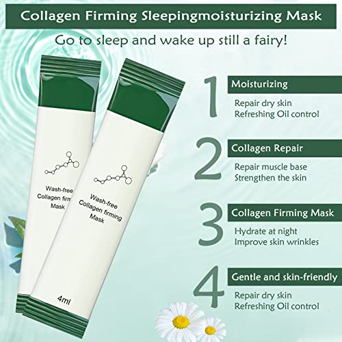 Korean Collagen Firming Mask, 20 PCS Portable Wash-Free Collagen Firming Mask, Sleeping Mask, Hydrating Anti-Aging - Image 2