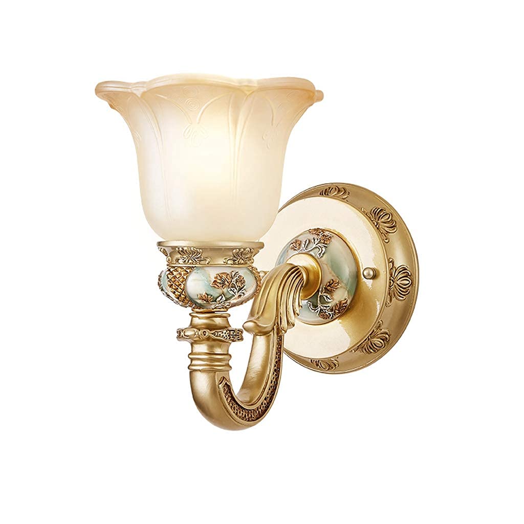CWCQGH Wall Sconces, Lamp Post Lights Outdoor,Wall Light Resin — BD 8178 Living Room Bedroom Bedside Simple Study Aisle Corridor Glass Lamp Candle Wall Lights
