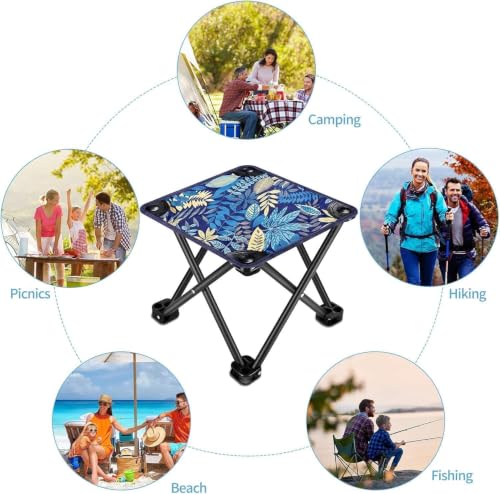 Image of Portable Foldable Camping Stool Chair, Lightweight Compact Folding Seat with Metal X-Frame, Up to 120 kg Load Capacity, Easy Carry Outdoor Stool for Camping, Trekking, Hiking, Fishing, Picnic