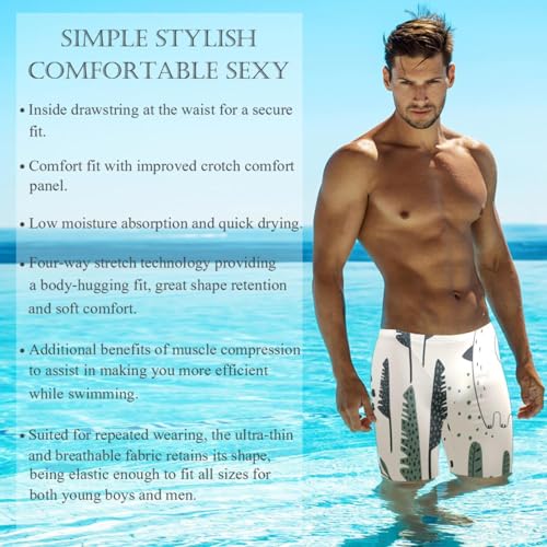 Bañador de competición para hombre y niño estilo bóxer de dinosaurios 2