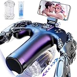 Masturbieren für Männer Elektrisch Taschenmuschi Masturbator - Masturbator Mann mit Handyhalter & Doppelseitigen Tasten, 5 Schubmodi, 1-10 cm Stoßweg, Masturbator Männer Sex Sexspielzeug Masturbatoren