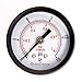1-1/2" Utility Pressure Gauge, WOG, Black Steel Case, 1/8" NPT, Center Back Mount, 0-15PSI