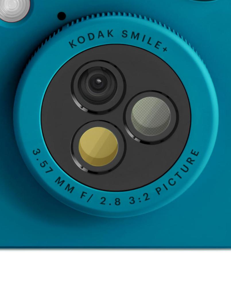 KODAK Smile draadloze digitale instant camera met effectveranderende lens, 2 x 3 inch ZINK-fotoprints met zelfklevende achterkant, compatibel met iOS- en Android-apparaten - wit, White