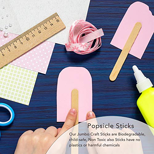 Woodu 1000Pcs Wooden Craft Sticks 4.5” - Natural Wood Popsicle Craft Sticks For Diy Projects -Treat Sticks Ice Pop Sticks For Building Model, Waxing, Ice Cream And Garden Labels-Kids Art Supplies #TOP1