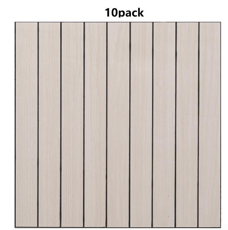 Paneles de pared de listones de madera autoadhesivos negros sin taladro 3