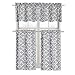 Ultra Luxurious Grey Shabby 3 Piece Kitchen Curtain Tier & Valance Set By GoodGram