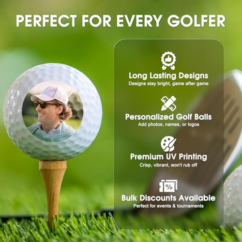 image for Vasemongerius Personalized Golf Balls, Custom Golf Balls with Logo or 