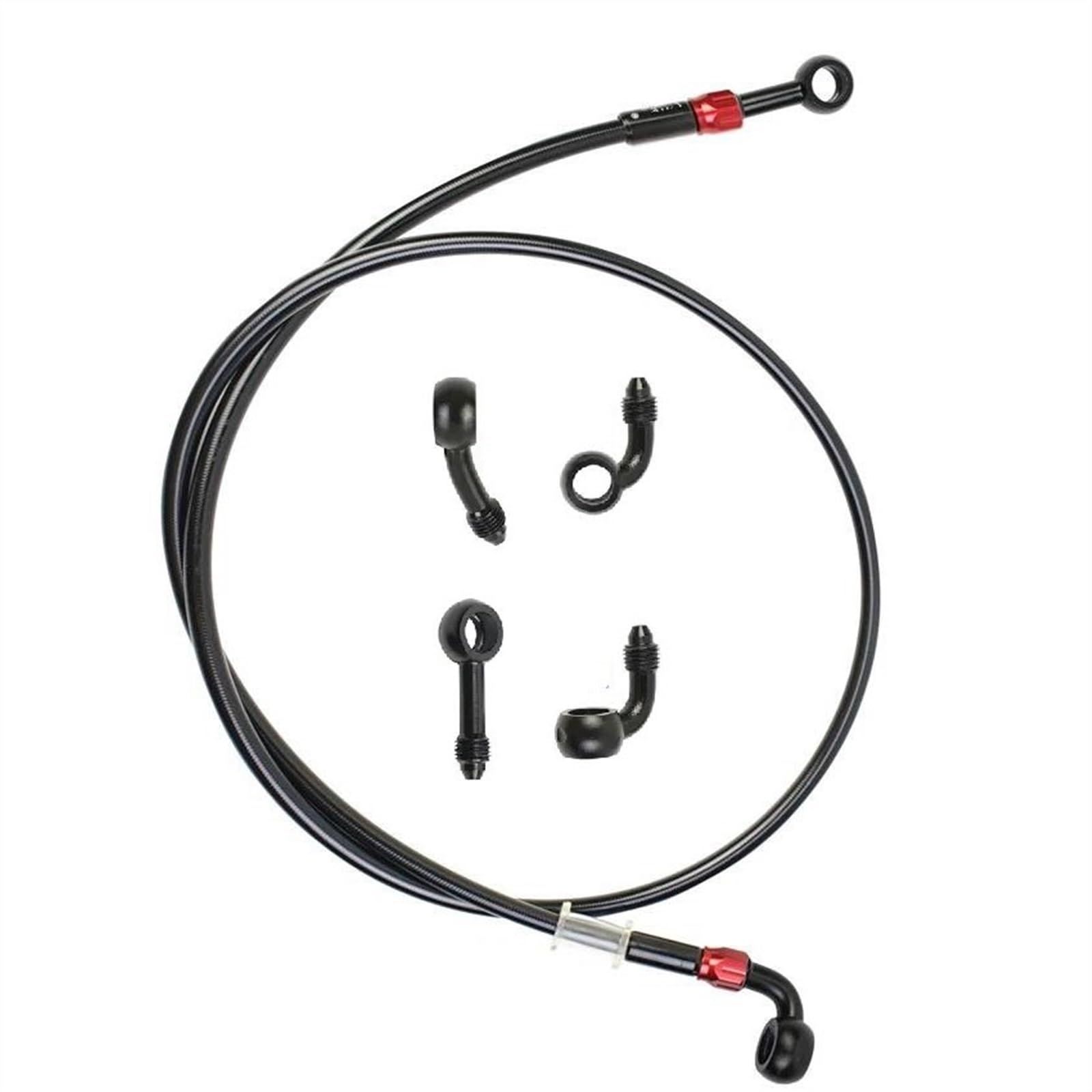 Ksxzw One Color Motorbike Part Diameter Is 10Mm Motorcycle Brake Hose Hydraulic Stainless Steel Braided Line Fluid Oil Tube 400Mm-2400Mm(1000Mm)
