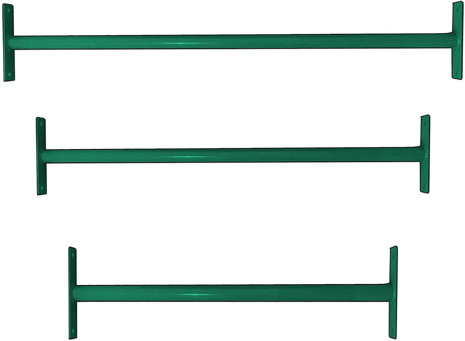 Drążek gimnastyczny, drążek poziomy 40-180 cm, drążek do wspinaczki, drążek do podciągania - niebieski lub zielony (180 cm, zielony)