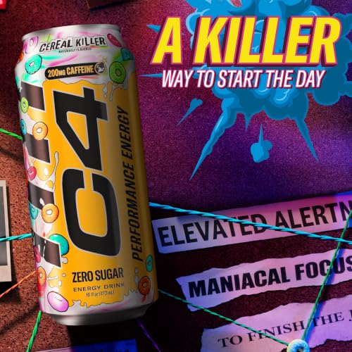 Image of C4 Performance Energy Drink with Zero Sugar, Cereal Killer, 12pk