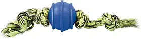 Furacão Pet Bola Maciça Colorida 50Mm Corda De 3 Nos Para Cães