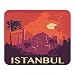 Produktbild Gaming Mauspad mit Fotodruck Mousepad 220 x 180 mm Rutschfest Schwarz Fransenfreier Rand Präzision Urlaub Reisebüro Istanbul bedruckt
