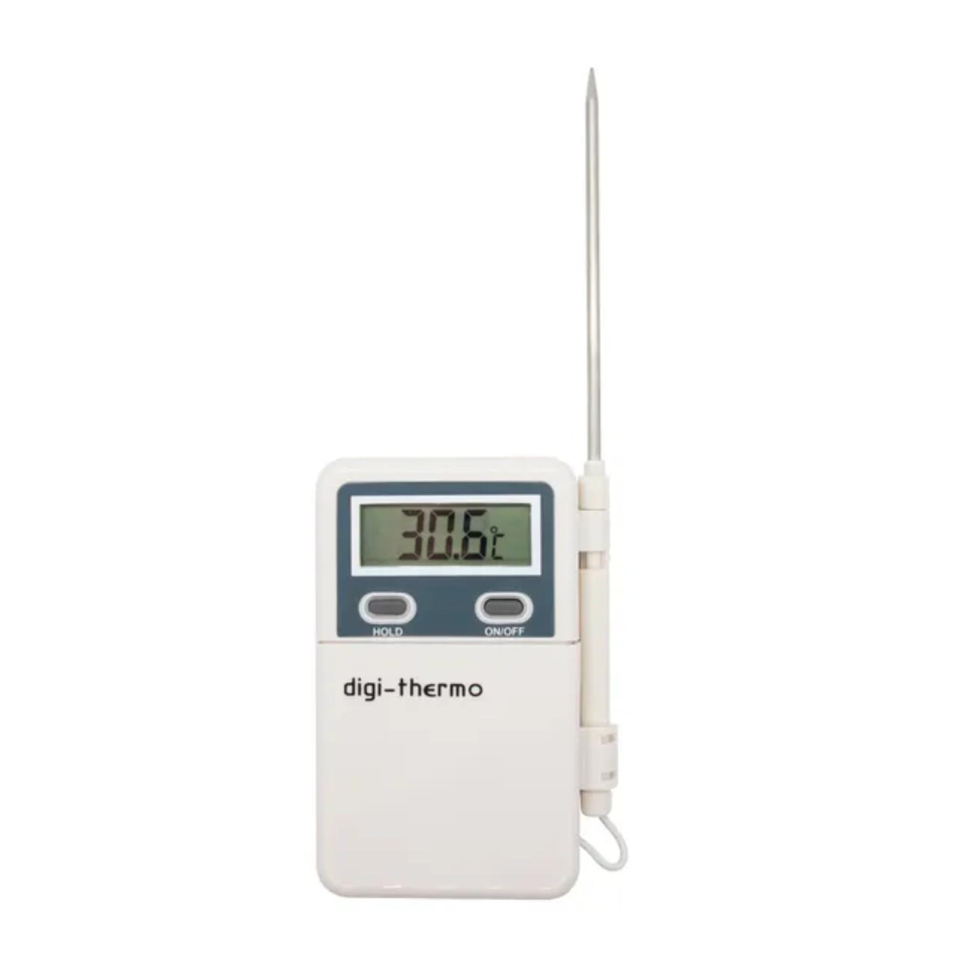 Termómetro digital de mano con sonda, 50° a +300°C, 3V DC (AAA), para climatización y cocina