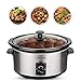 Produktbild DUNLOP Schongarer 3,5l Edelstahl, Slow Cooker mit 3 Temperatureinstellungen, Warmhaltefunktion, Glasdeckel