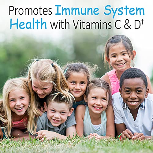 Garden Of Life Dr. Formulated Probiotics Organic Kids+ Plus Vitamin C & D, Strawberry Banana, Gluten Dairy & Soy Free Immune & Digestive Health Supplement, No Added Sugar, 30 Chewables (Shelf Stable) #TOP1