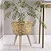 Basket Planter Plant Pot - 11.8 Inch Large Indoor Natural Water Hyacinth Decorative Flower Pot with Stand