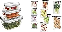 ZWILLING Fresh & Save Glass Food Storage and Reusable Vacuum Sealer Bags
