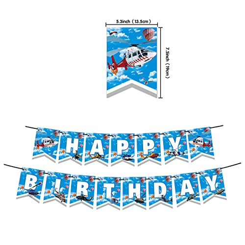 Helicopter Birthday Party Supplies Helicopter Party Decorations Airplane Themed Party Supplies Includes Balloons Birthday Banner, Spirals, Cake Cupcake Toppers For Helicopter Aviator Aviation Party #TOP1