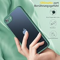 OWKEY Hülle für iPhone SE 2020/iPhone SE 2022 (iPhone SE 2/3), iPhone 8/iPhone 7 Hülle mit [1 * 9H Schutzglas] Schutzhülle, Silikon Matte Dünne Case Handyhülle für iPhone 8/7 (Olivgrün) – Ansicht 7