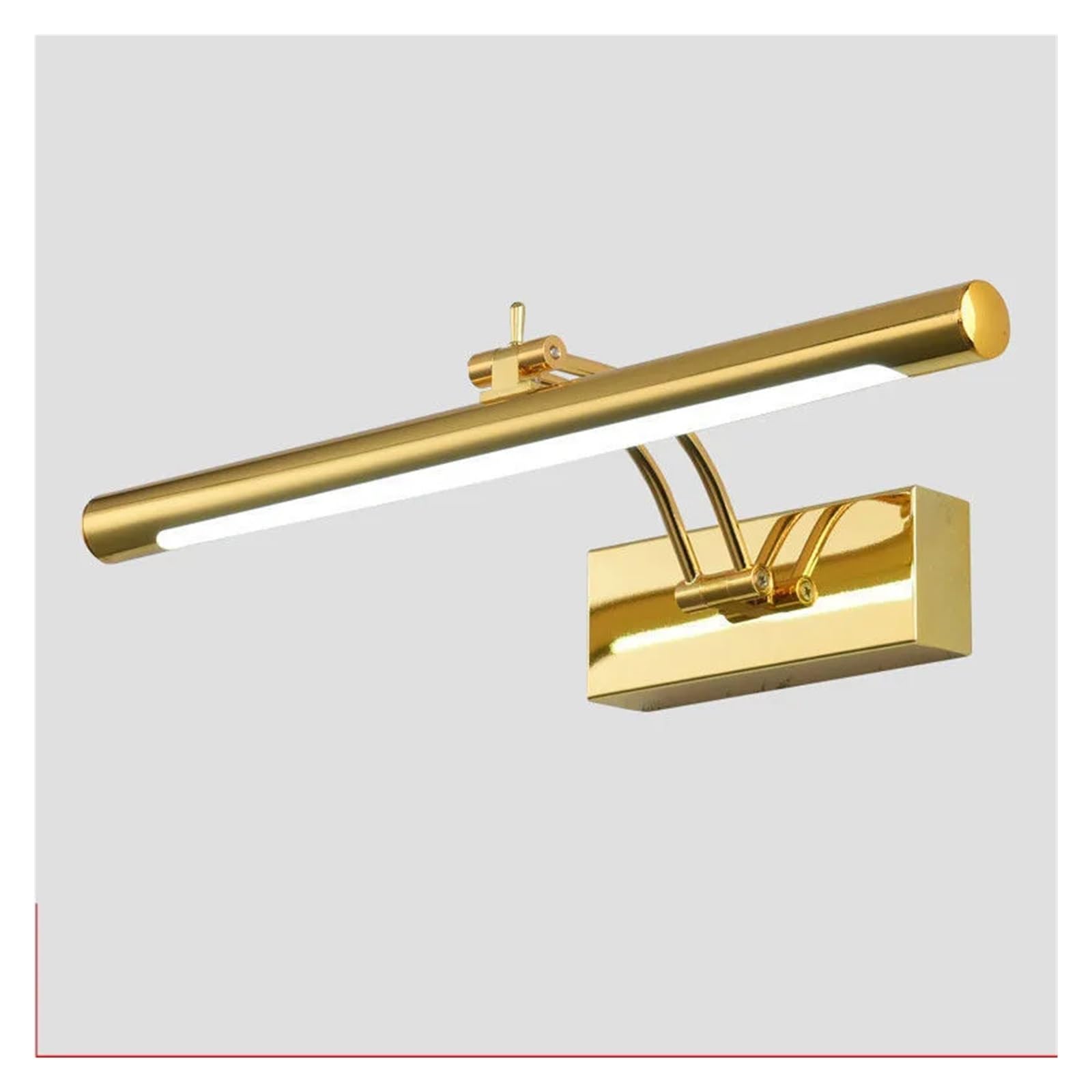 Luci da toeletta wireless for specchio, luci LED for bagno for galleria decorativa da parete Copertura completa(Natural 4000K,SILVER_12W 55CM)