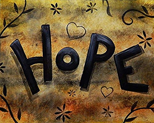 buyartforless Hope Sign Design by Ed Capeau 30x24 Giclee Edition Art Print Poster Wall Decor Country Contemporary Retro Vintage Playful Motivational