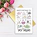 Qamza Cute Happy Birthday Card for Mom Mother Stepmother Women Her, romantic Mommy Birthday Card Gift from Son Daughter Husband, Ideal Romantic Bday Decor for Mum