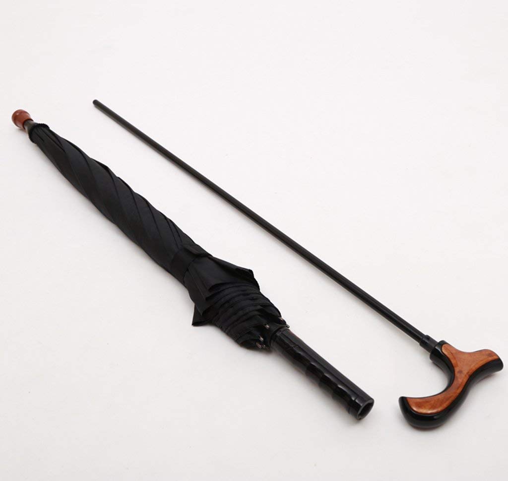 Soporte para bastón para caminar Muleta para bastón para anciano Anciano Telescópico Estable Antideslizante Ligero Altura ajustable con 4 pies y mango de madera Bastones negros para hombres o mujeres