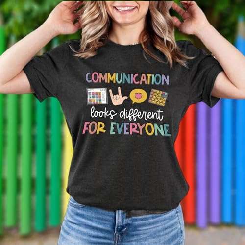 Teacher Shirts for Women Autism Speech Therapy T-Shirt Special Education Mental Health Teacher T-Shirt SLP Graphic Tee Top4