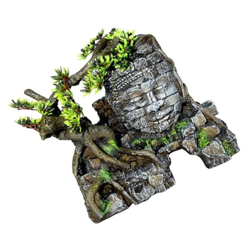 Lurrose 水槽の装飾 魚 水族館 カメの水槽 戦車 フィッシュランプ フィッシュボウル 城 水生の キット ライト の木の装飾 洞窟 橋 の風景の Coffee 樹脂