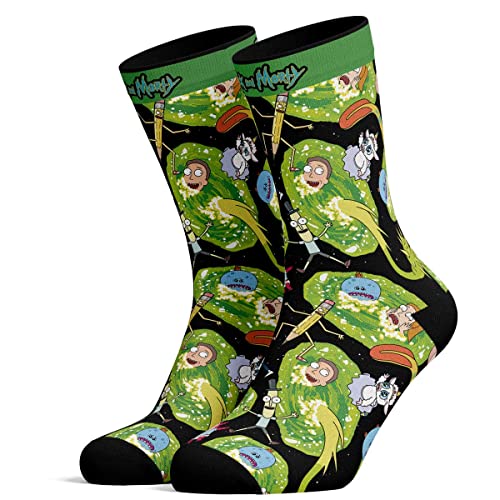 Personalaizer Calcetín unisex de Rick and Morty sin costuras y tejido Airsoft con diseño Rick and Morty Portals - talla S Cover