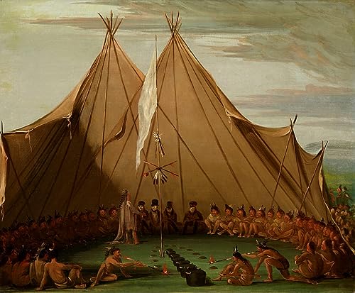 Affiche George Catlin Fête des chiens sioux impression d'art murale 60x90cm