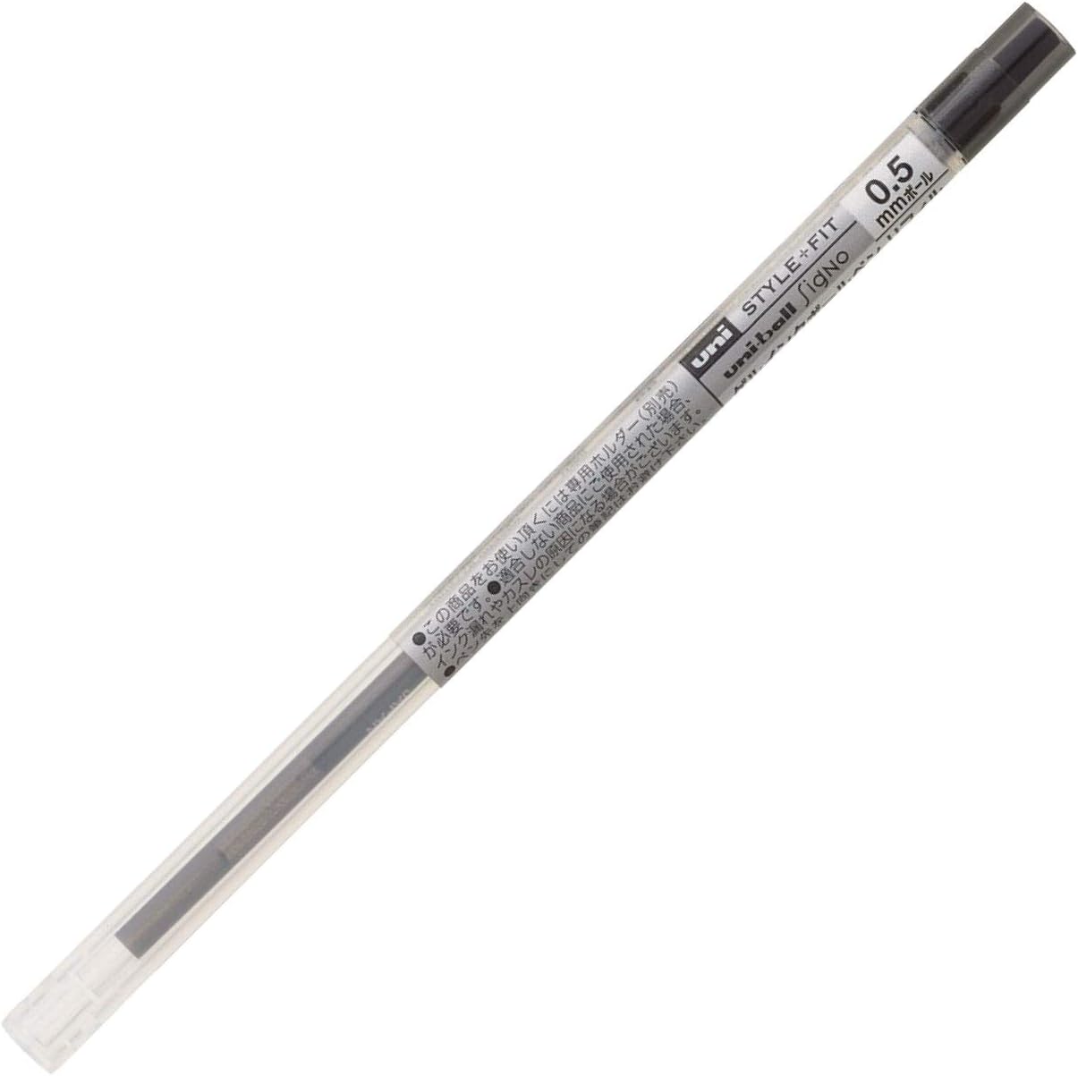 uni StyleFit Gel Ballpoint Pen Refill, 0.5mm, Black (UMR10905.24)