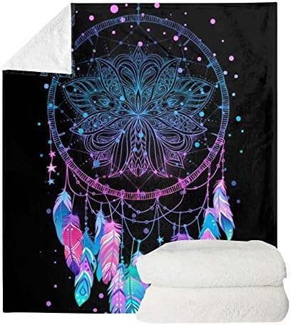 chaqlin Dream catcher Throw Blanket Reversible Warm Fleece Blanket Throw Blanket for Bedroom Couch, Travel, Kids-80x60 inches - Image 3