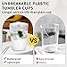 RÉΑLWÁY 16 OZ Iced Coffee Cups with Lids and Straws Set of 4, Unbreakable Plastic Drinking Glasses Reusable Iced Coffee Glass to Go Cup for Iced Tea,Juice, Water,BPA Free, Dishwasher Safe