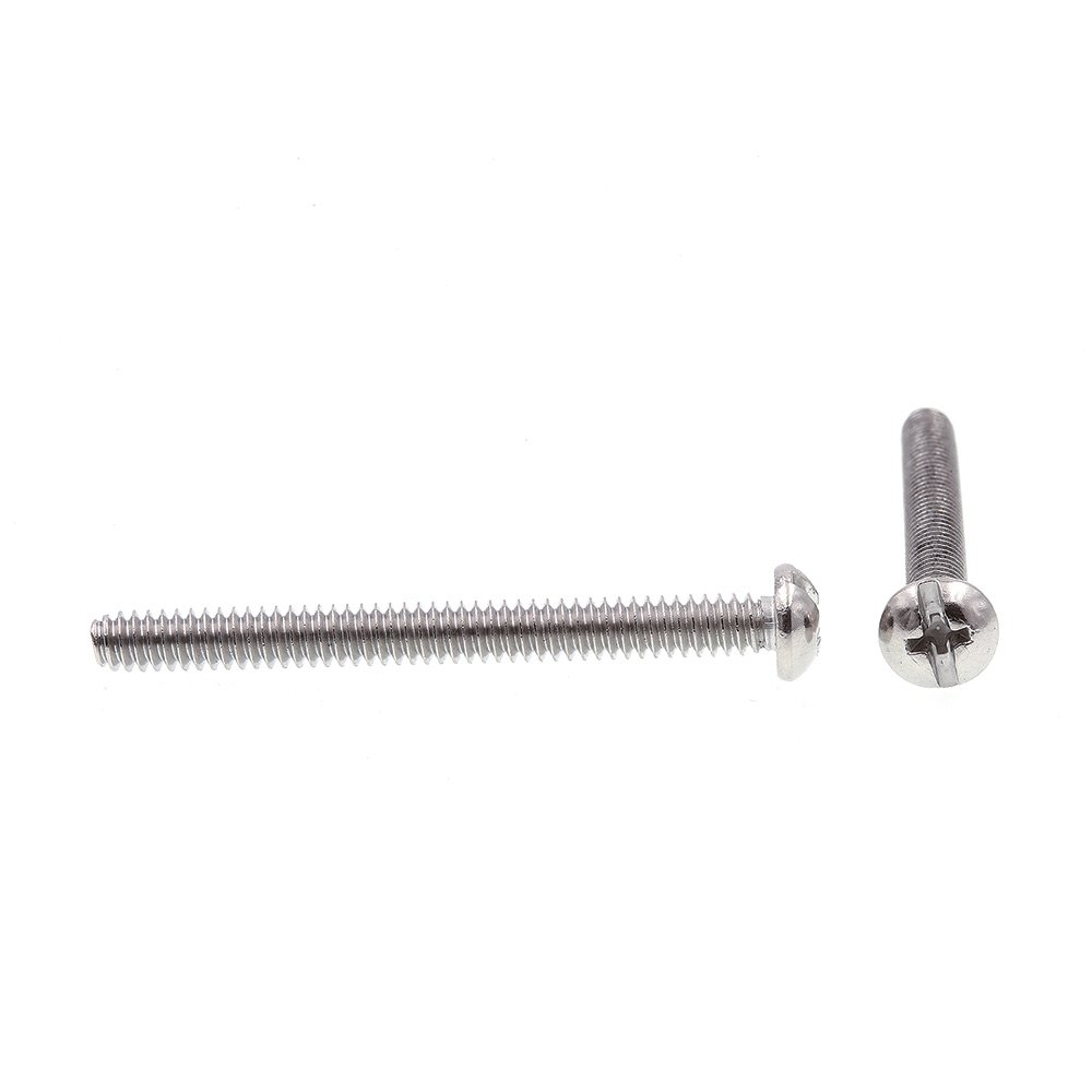 Prime-Line 9003018 - Juego de tornillos para máquina (cabeza redonda, ranurados), 50 Pack, 50